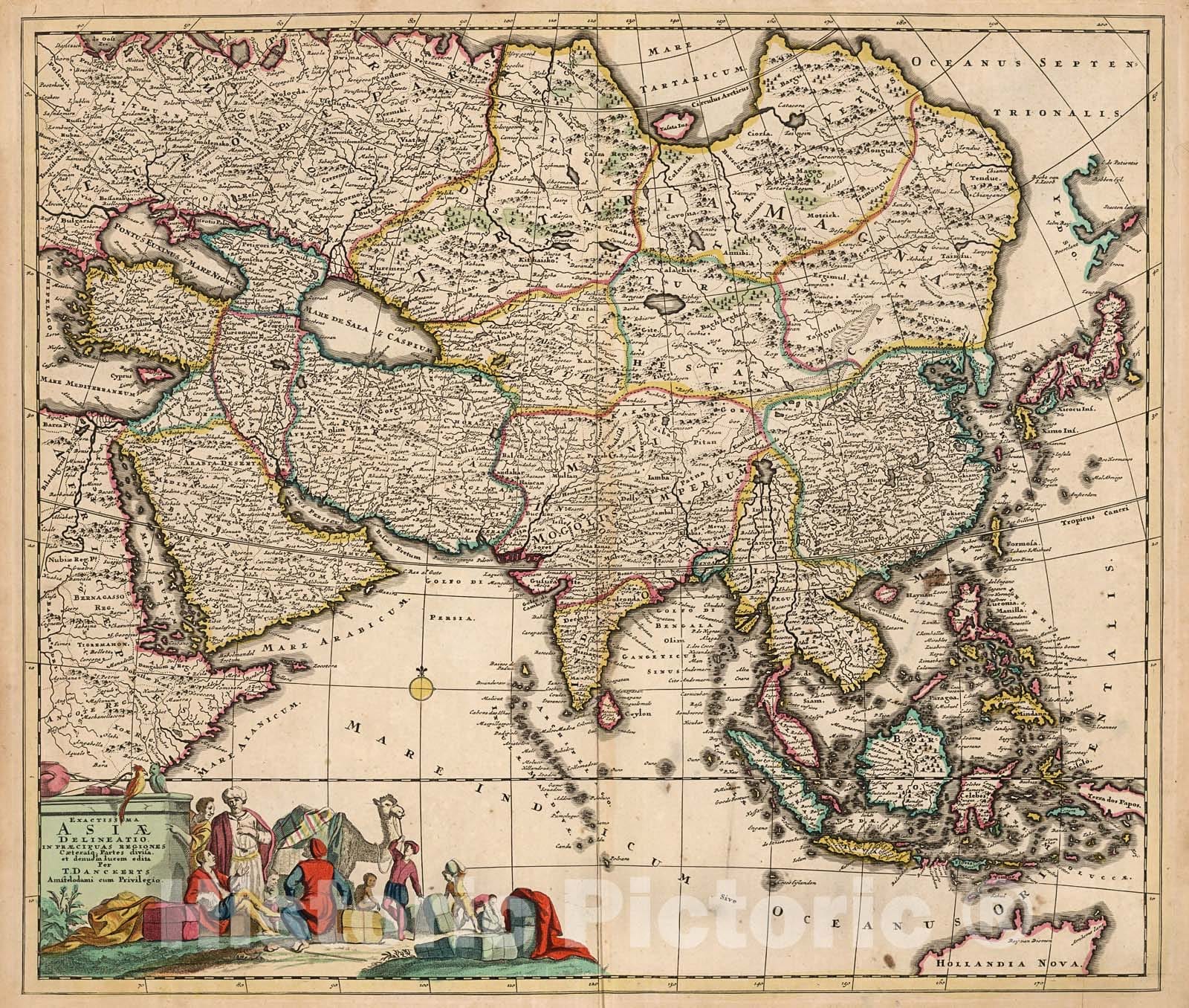 Historic Map : Asiae., 1716, v2, Vintage Wall Decor