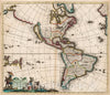 Historic Map : America Septentrionalis et Meridionalis., 1716, Vintage Wall Decor