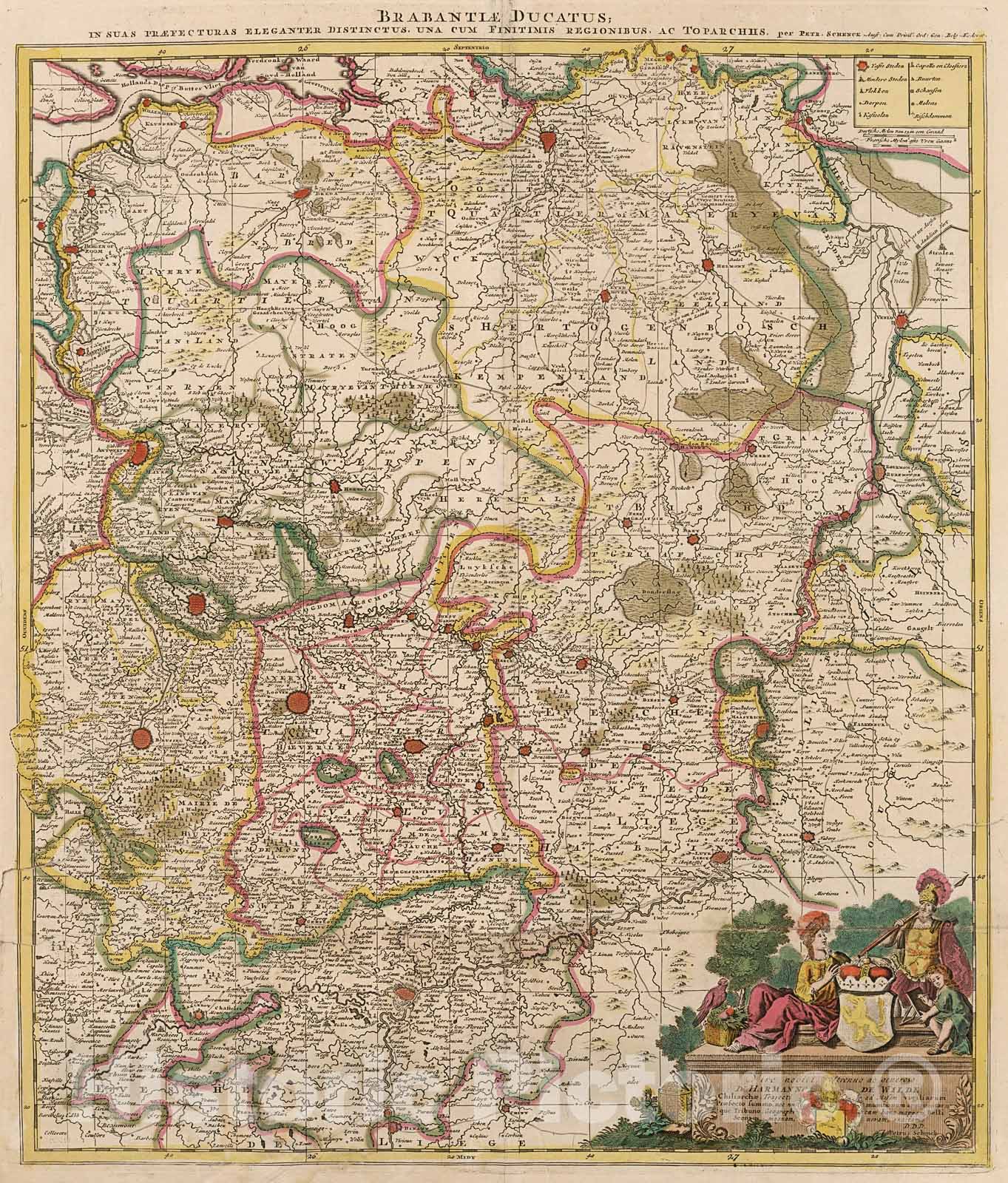 Historic Map : Brabantiae Ducatus., 1716, Vintage Wall Decor