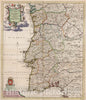 Historic Map : Regnorum Portugallae et Algardiae., 1716, Vintage Wall Decor