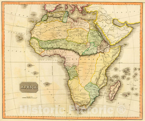Historic Map : Africa., 1817, v1, Vintage Wall Decor