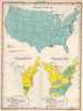 Historic Map : Plate 124. Reforms. Abolition of Slavery, 1865. Property Qualifications for Suffrage, 1775, 1800., 1932, Vintage Wall Decor