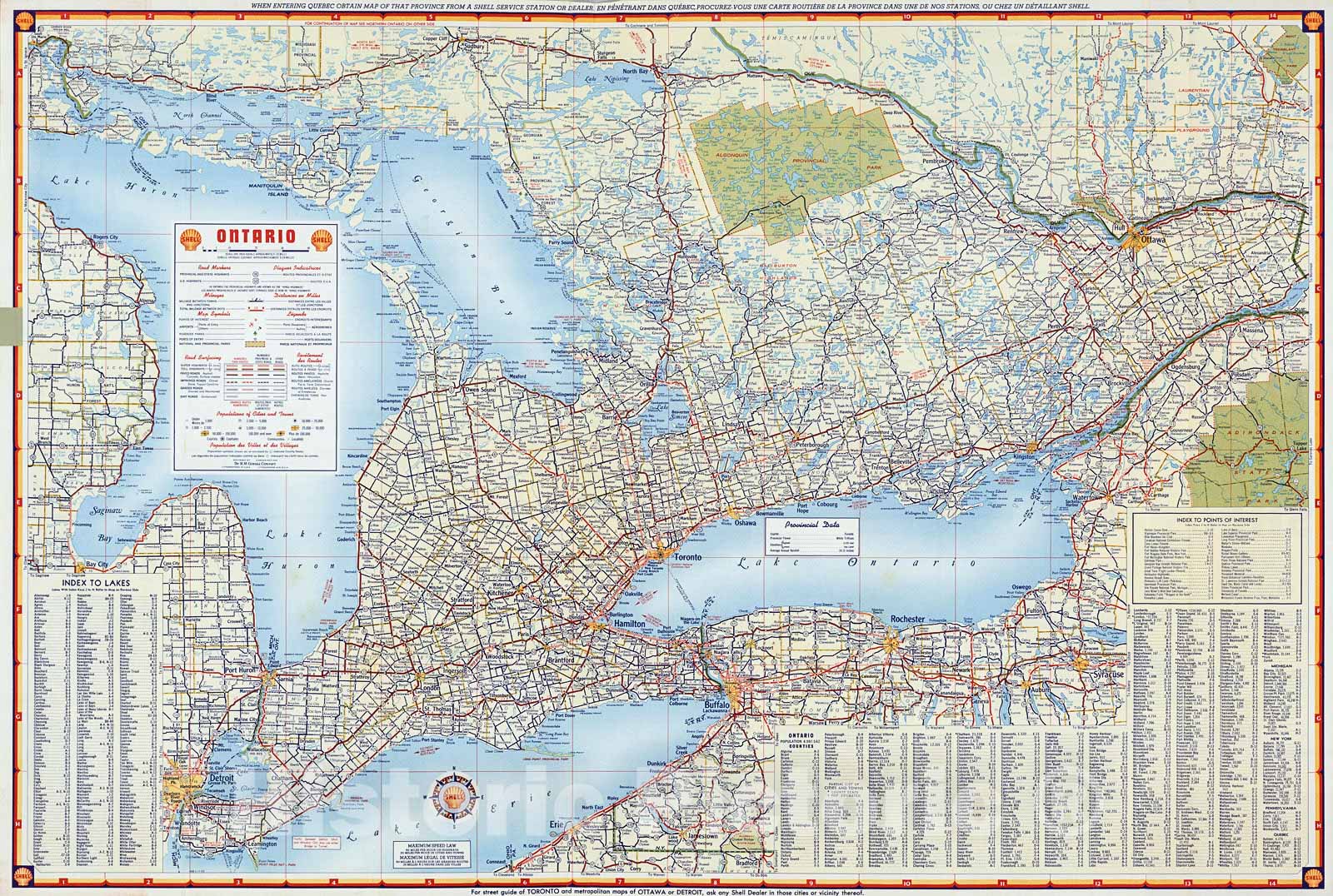 Historic Map : Shell Ontario (Canada)., 1956, Vintage Wall Decor ...
