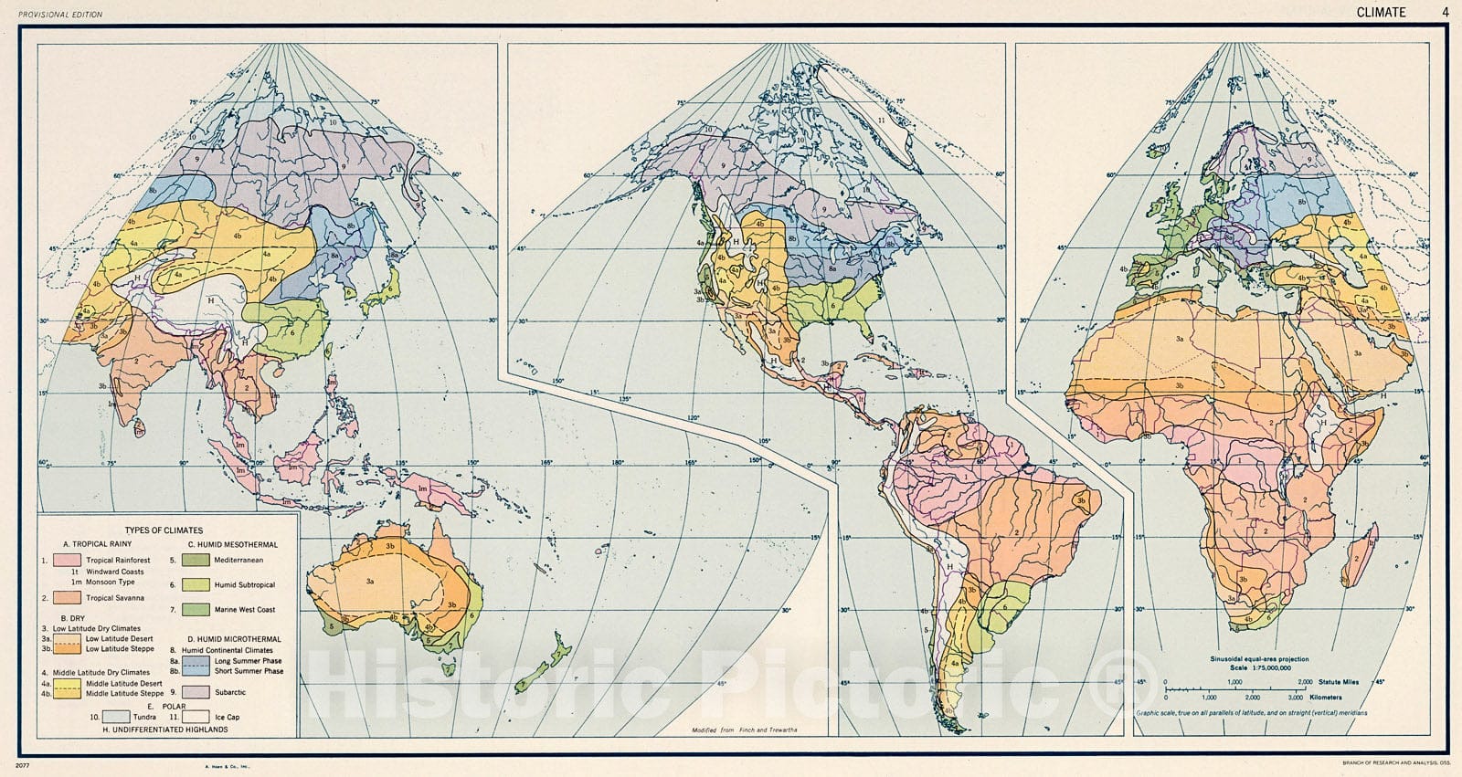 Historic Map : Climate 4., 1943, Vintage Wall Decor – Historic Pictoric