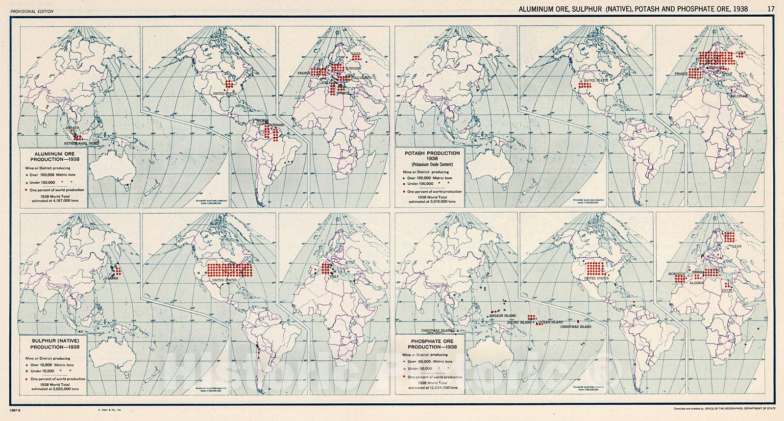 Historic Map : Aluminum Ore, Sulphur (Native), Potash and Phosphate Or ...