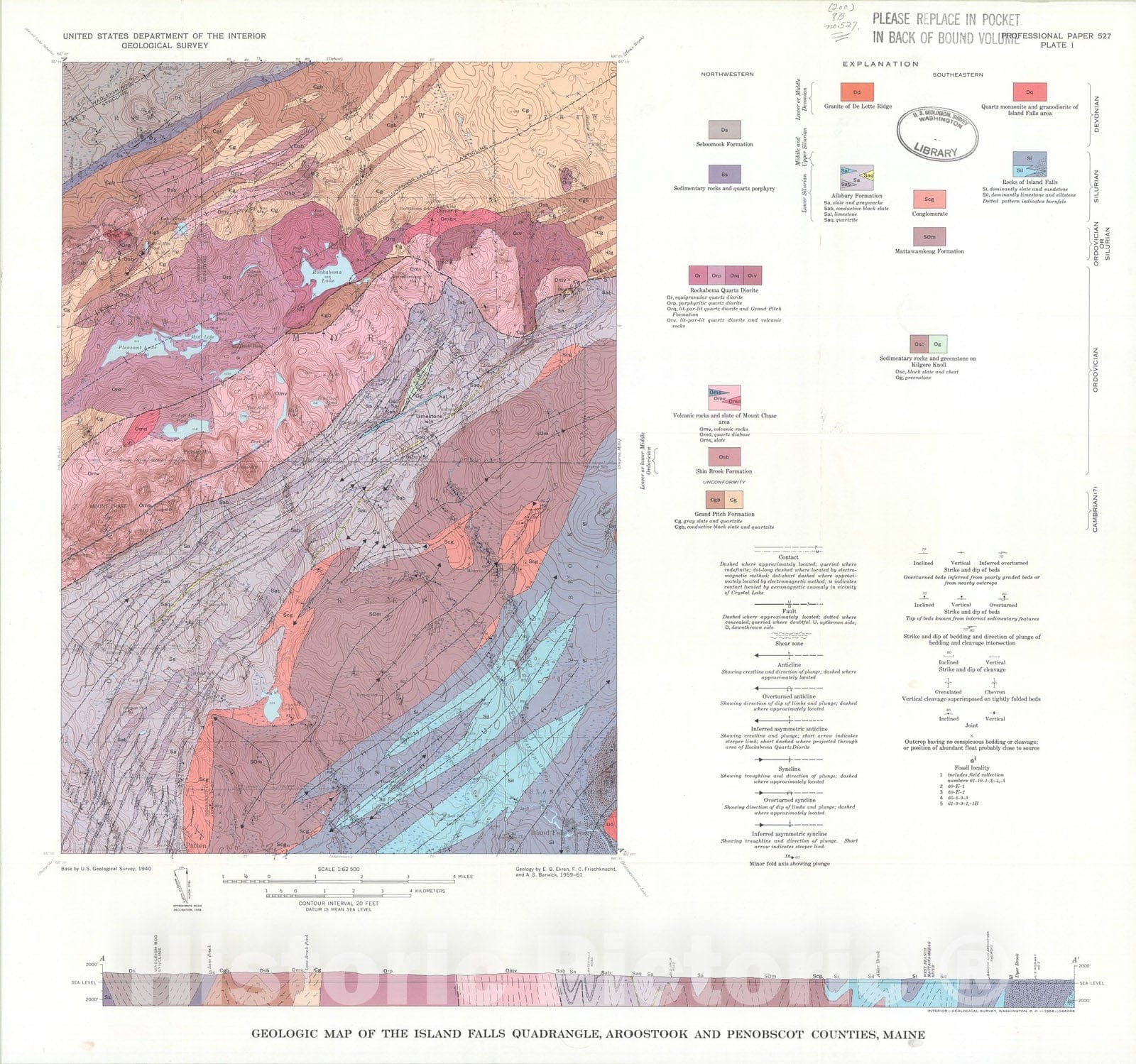 Map : Geological-geophysical investigations of bedrock in the Island F ...