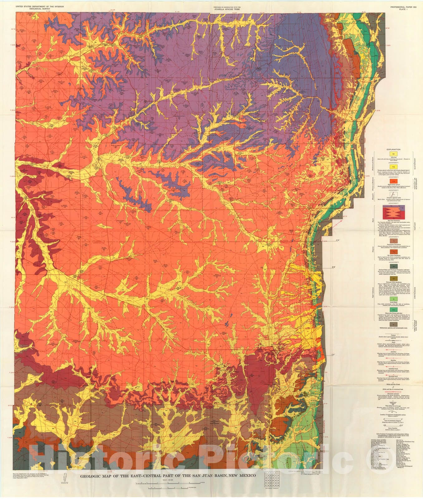 Map : Stratigraphy and regional tectonic implications of part of Upper ...