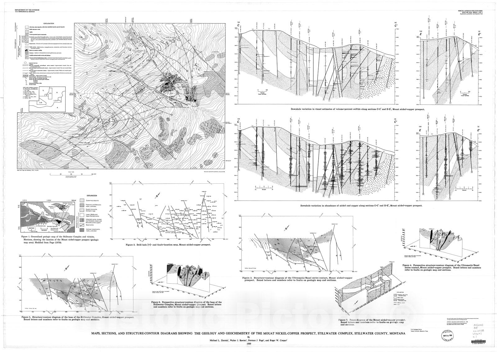 Map : Maps, sections, and structure-contour diagrams showing the geolo ...