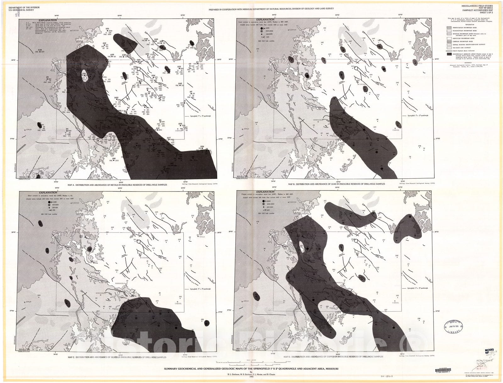 Map : Summary geochemical and generalized geologic maps of the Springf ...
