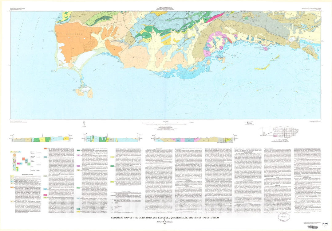 Map : Geologic map of the Cabo Rojo and Parguera quadrangles, southwes ...