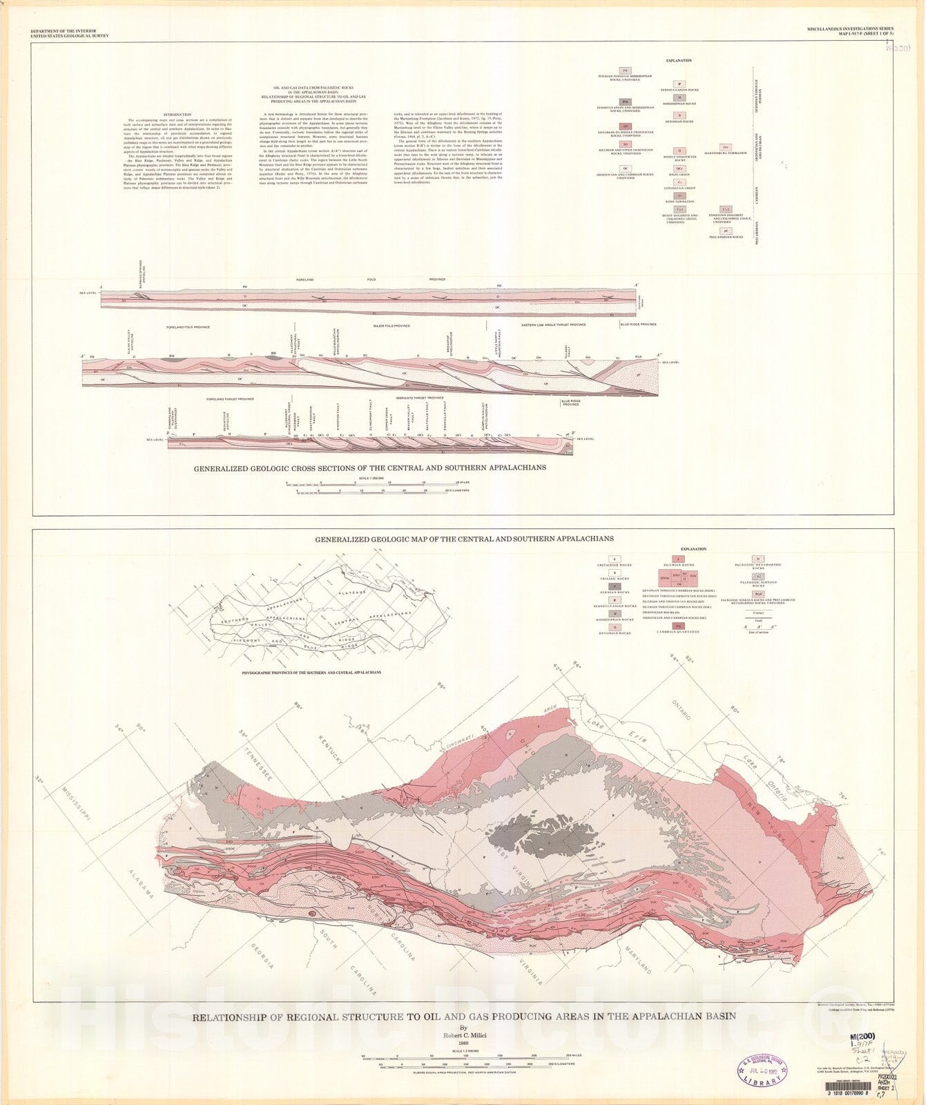Map : Relationship of regional structure to oil and gas producing area ...