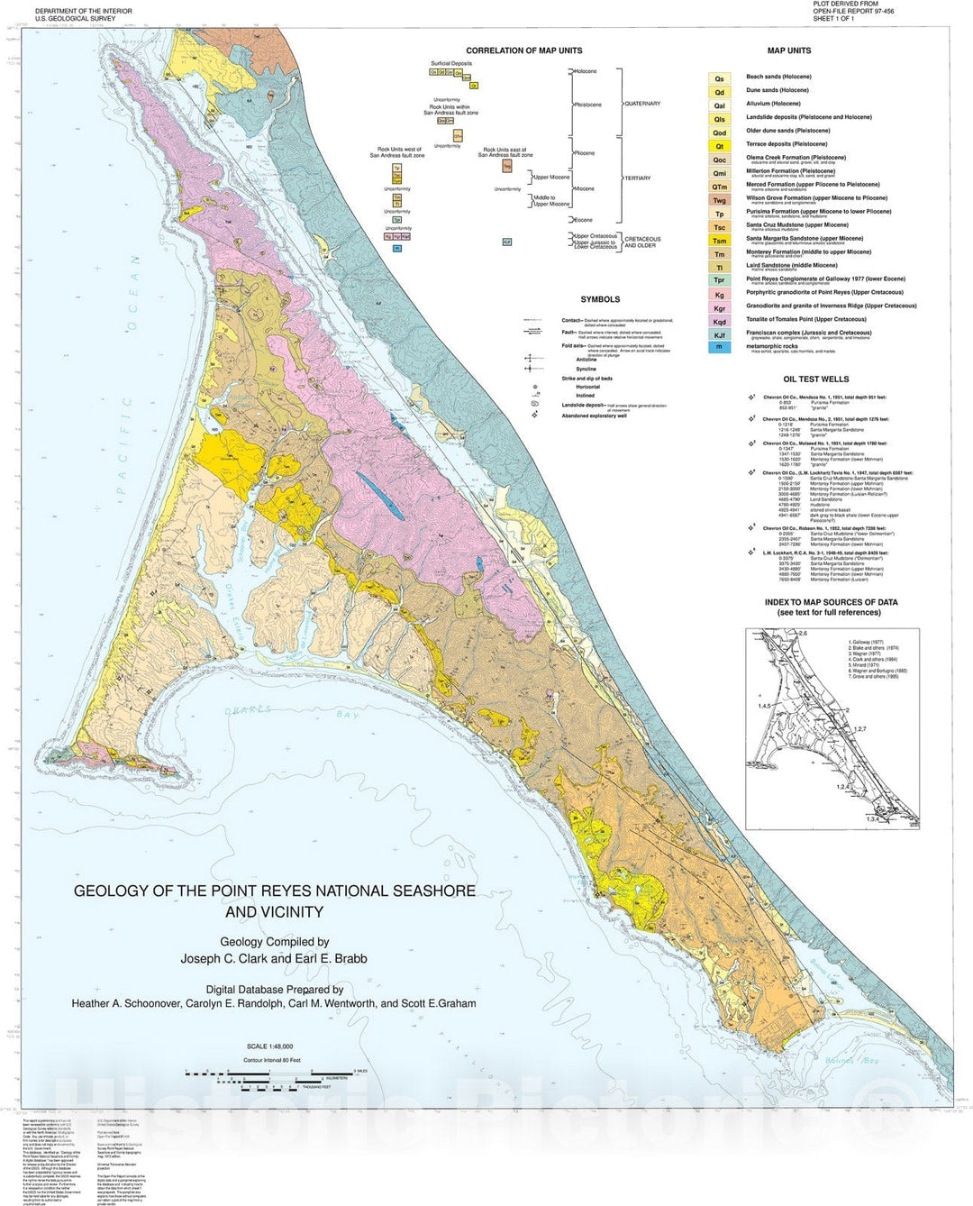 Map : Geology of Point Reyes National Seashore and vicinity, Californi ...