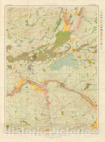 Map : Glacial geology and geographic conditions of the lower Mohawk Valley: a survey of the Amsterdam, Fonda, Gloversville, and Broadalbin quadrangles, 1929 Cartography Wall Art :