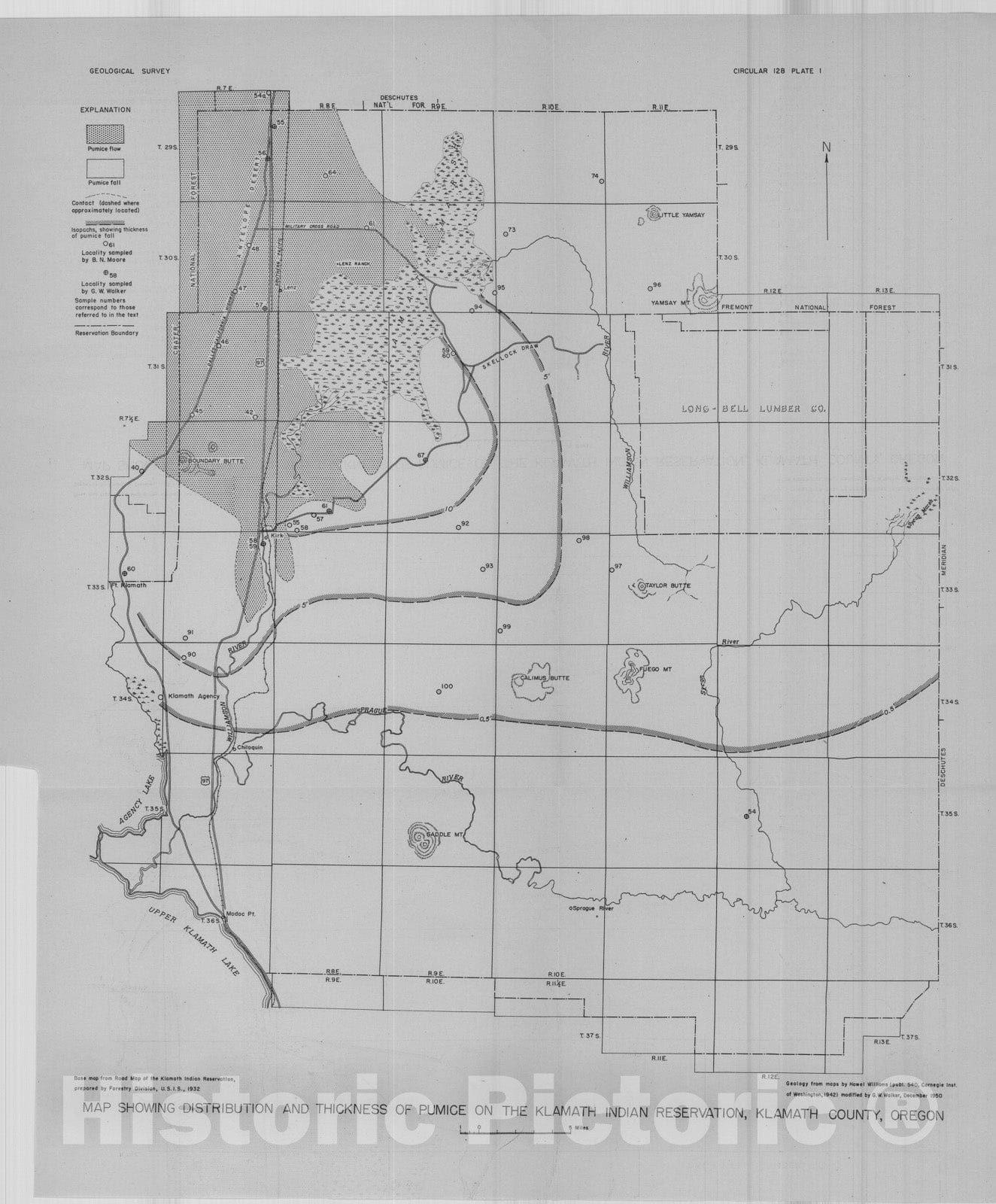 Map : Pumice deposits of the Klamath Indian Reservation, Klamath Count ...