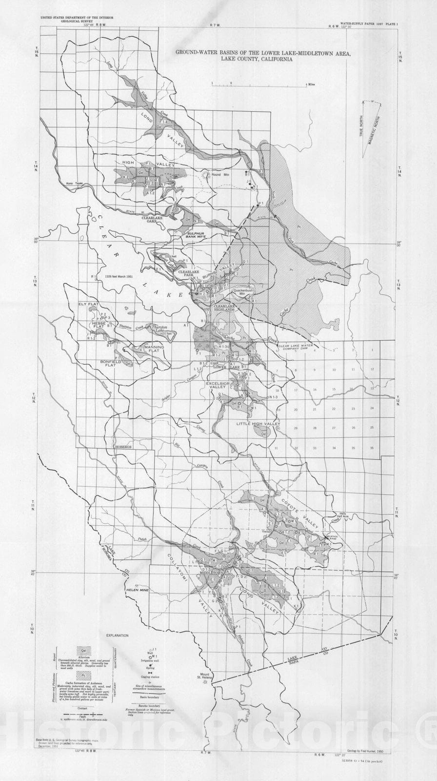 Map Ground water of the Lower Lake Middletown area, Lake County, C