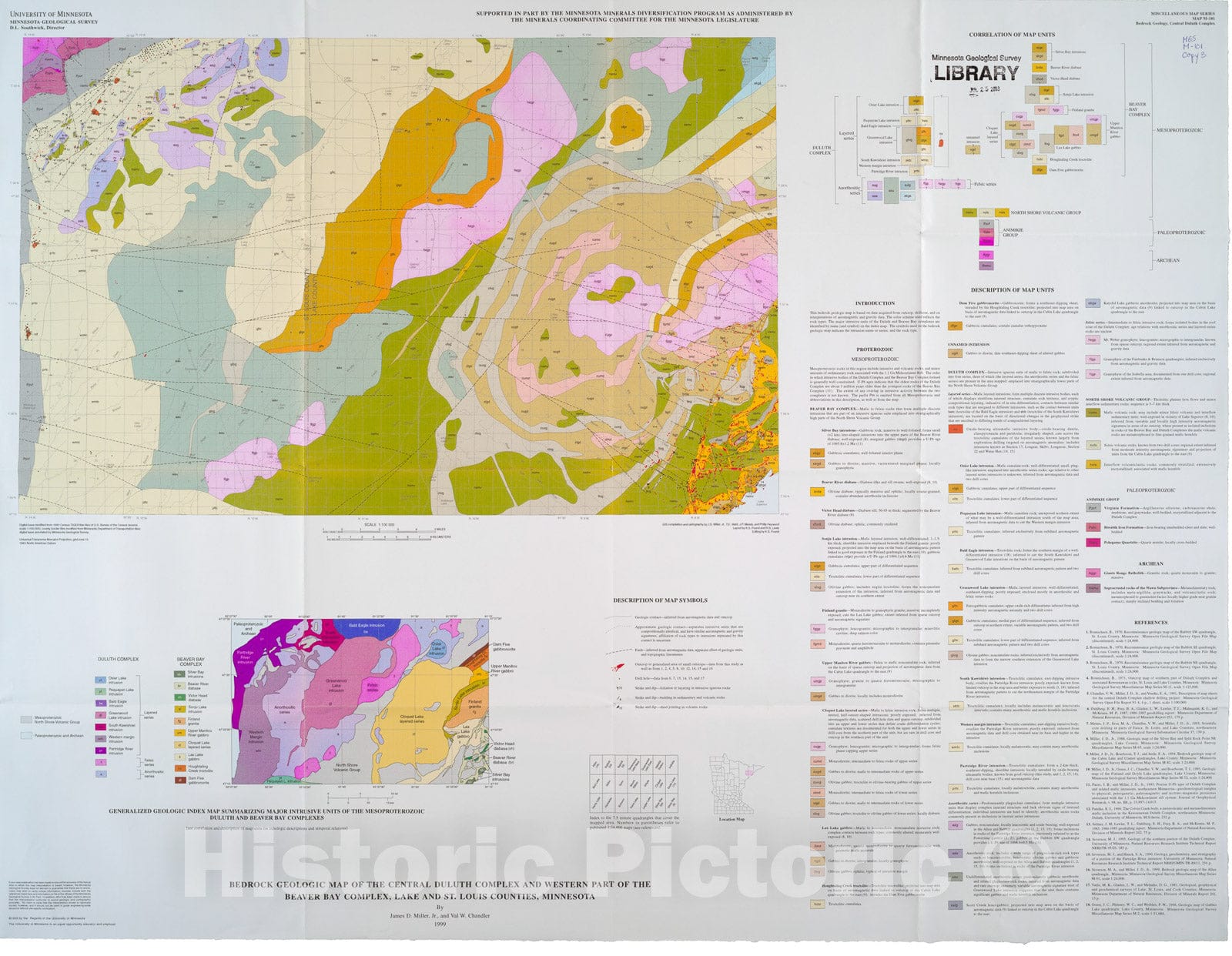 Duluth Complex Rocks Map : Bedrock geologic map of the central Duluth Complex and western p ...