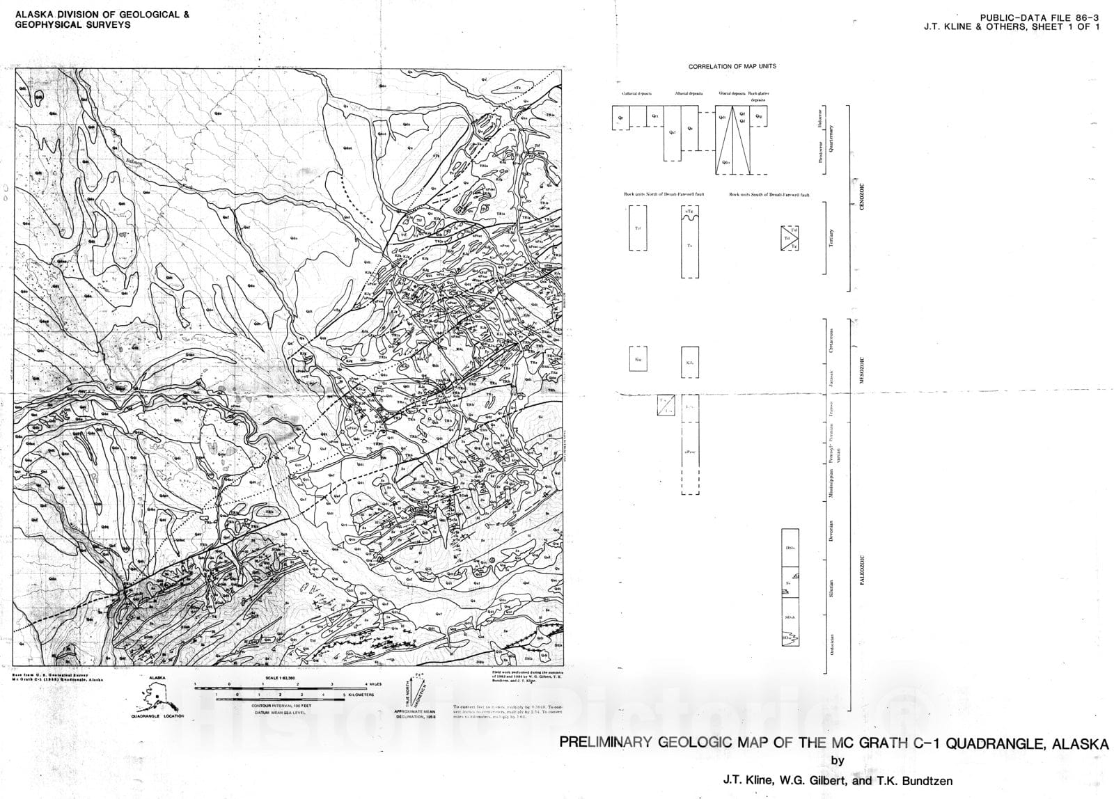 Map Preliminary geologic map of the McGrath C1 Quadrangle, Alaska