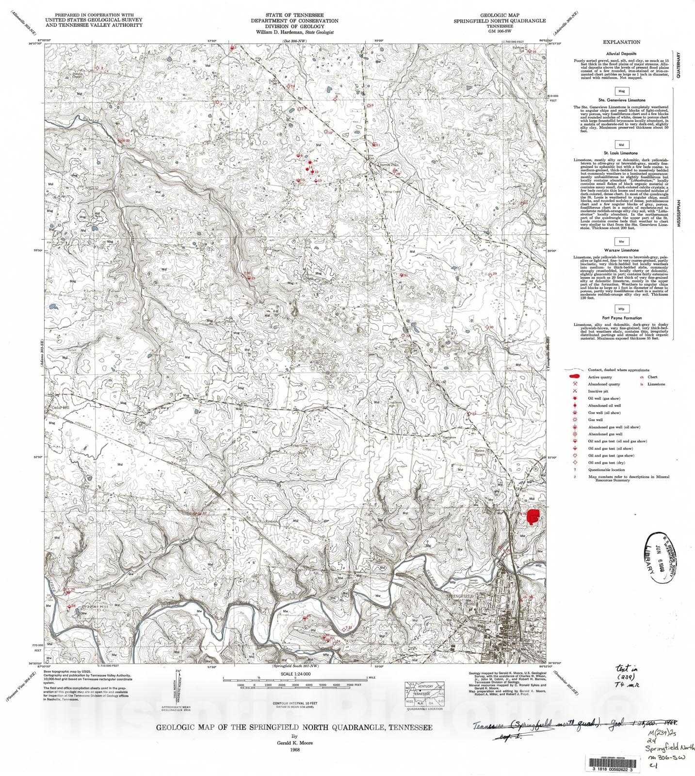 Map : Geologic Map and Mineral Resources Summary of the Springfield No ...