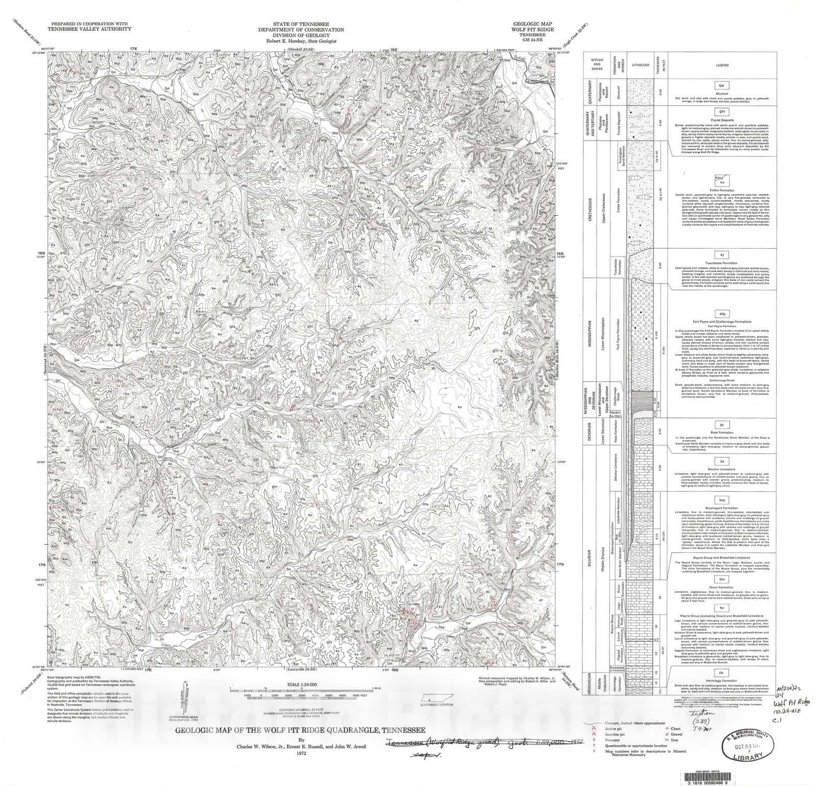 Map : Geologic Map and Mineral Resources Summary of the Wolf Pit Ridge ...