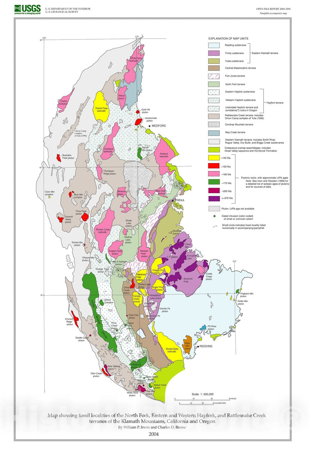 Map : Map showing fossil localities of the Rattlesnake Creek, western ...