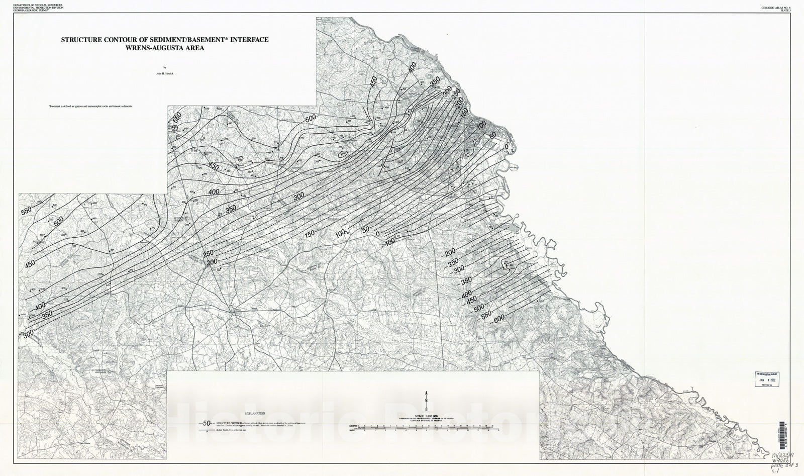 Map : Audio-magnetotelluric data log and station location map for Vulcan Hot Springs Known Geothermal Resource Area, Idaho, 1979 Cartography Wall Art :