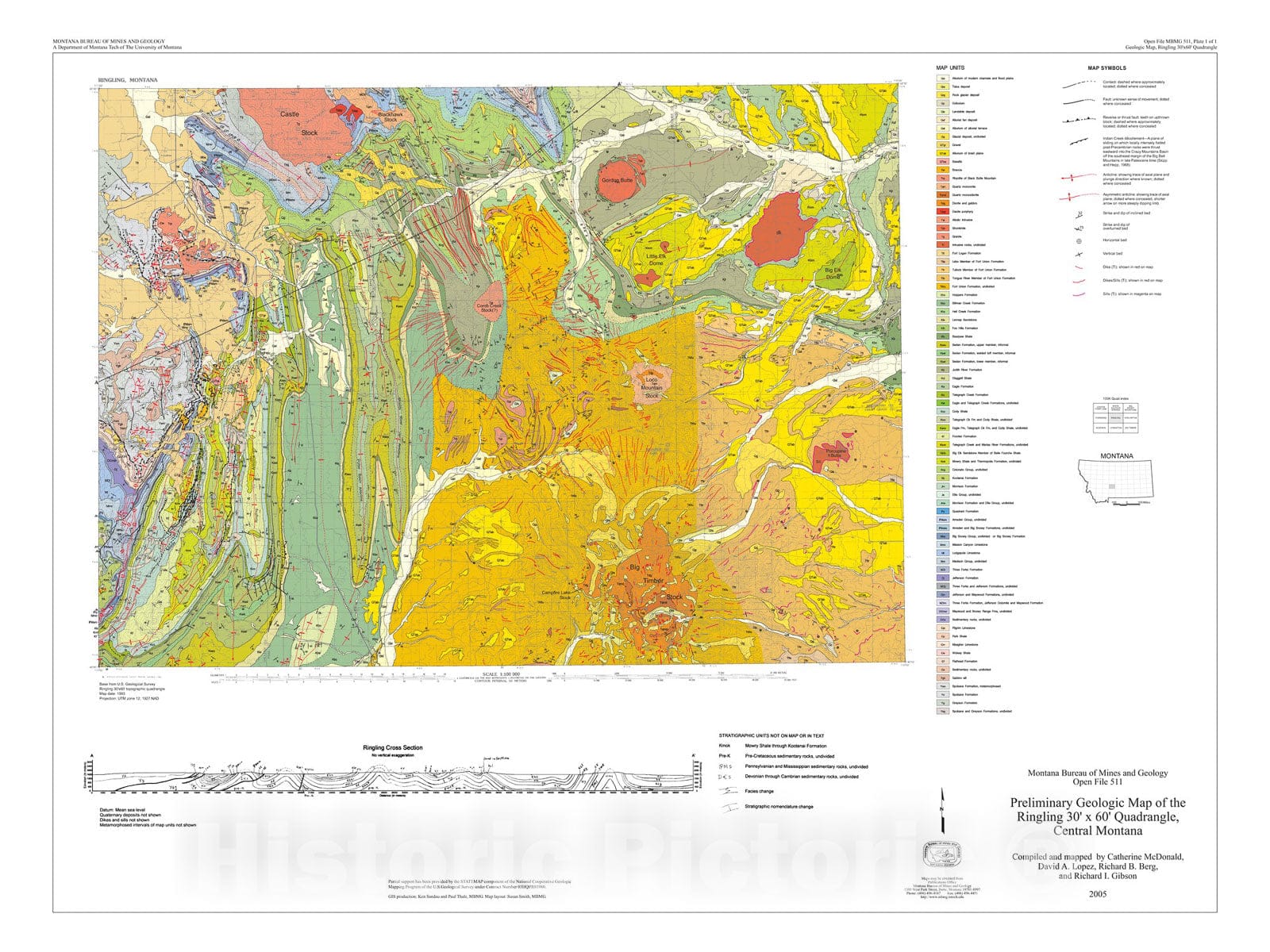 Map : Preliminary geologic map of the Ringling 30' x 60' quadrangle, c ...