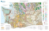 Map : Geologic map of Washington State, 2005 Cartography Wall Art :