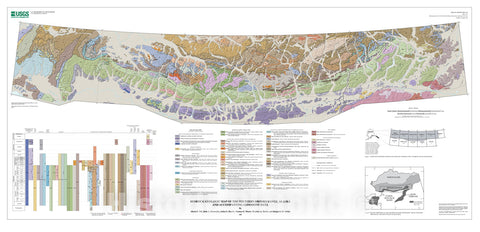 Map : Preliminary integrated geologic map databases for the United States:  digital data for the geology of the southern Brooks Range, Alaska, 2008 Cartography Wall Art :