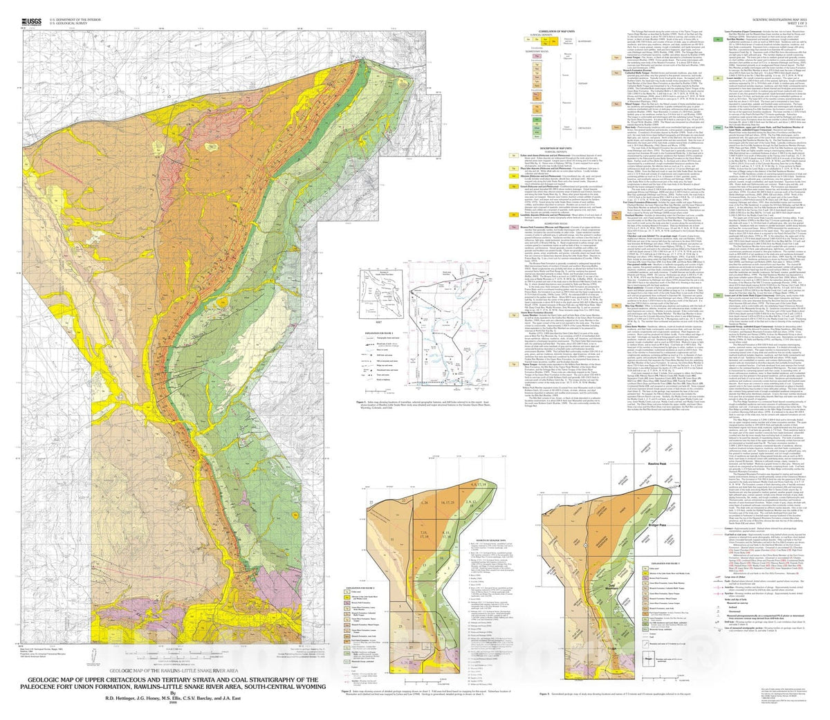 Map : Geologic map of Upper Cretaceous and Tertiary strata and coal st ...