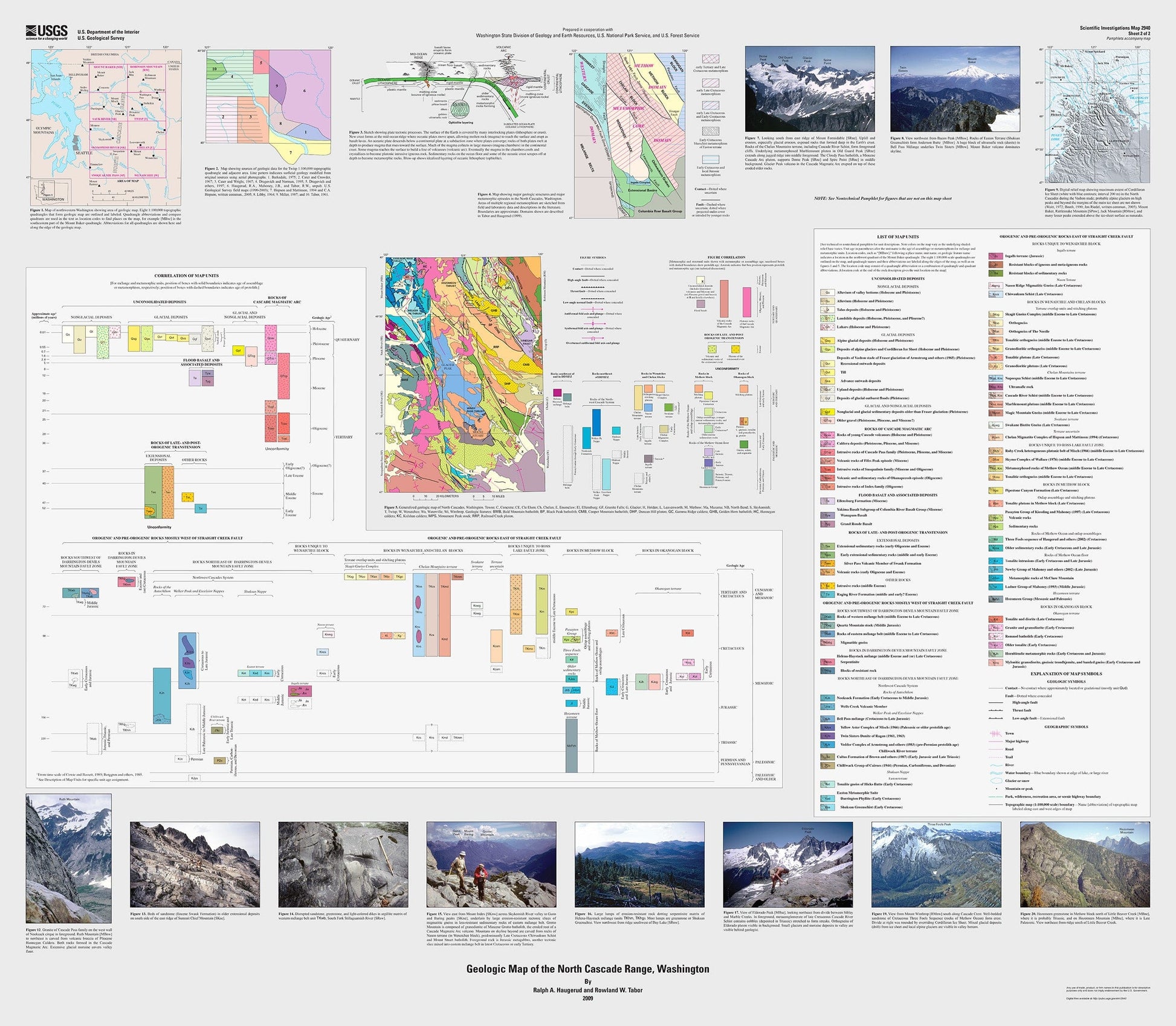 Map : Geologic map of the North Cascade Range, Washington, 2009, Sheet 2