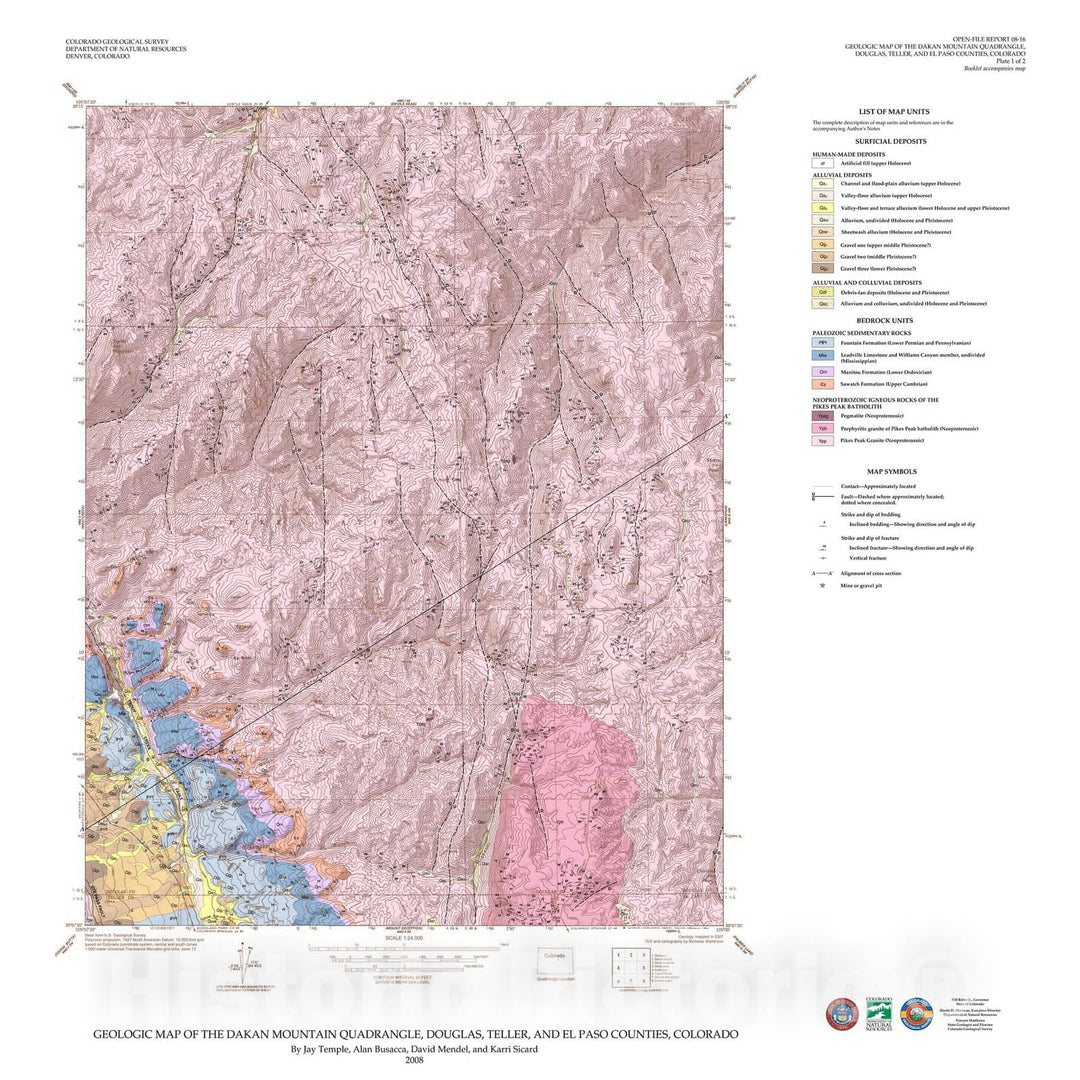 Map : Geologic Map of the Dakan Mountain Quadrangle, Douglas, Teller ...