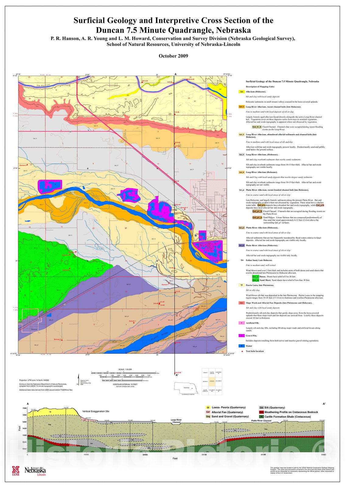 Map : Surficial Geology and Interpretive Cross Section of the Duncan 7 ...