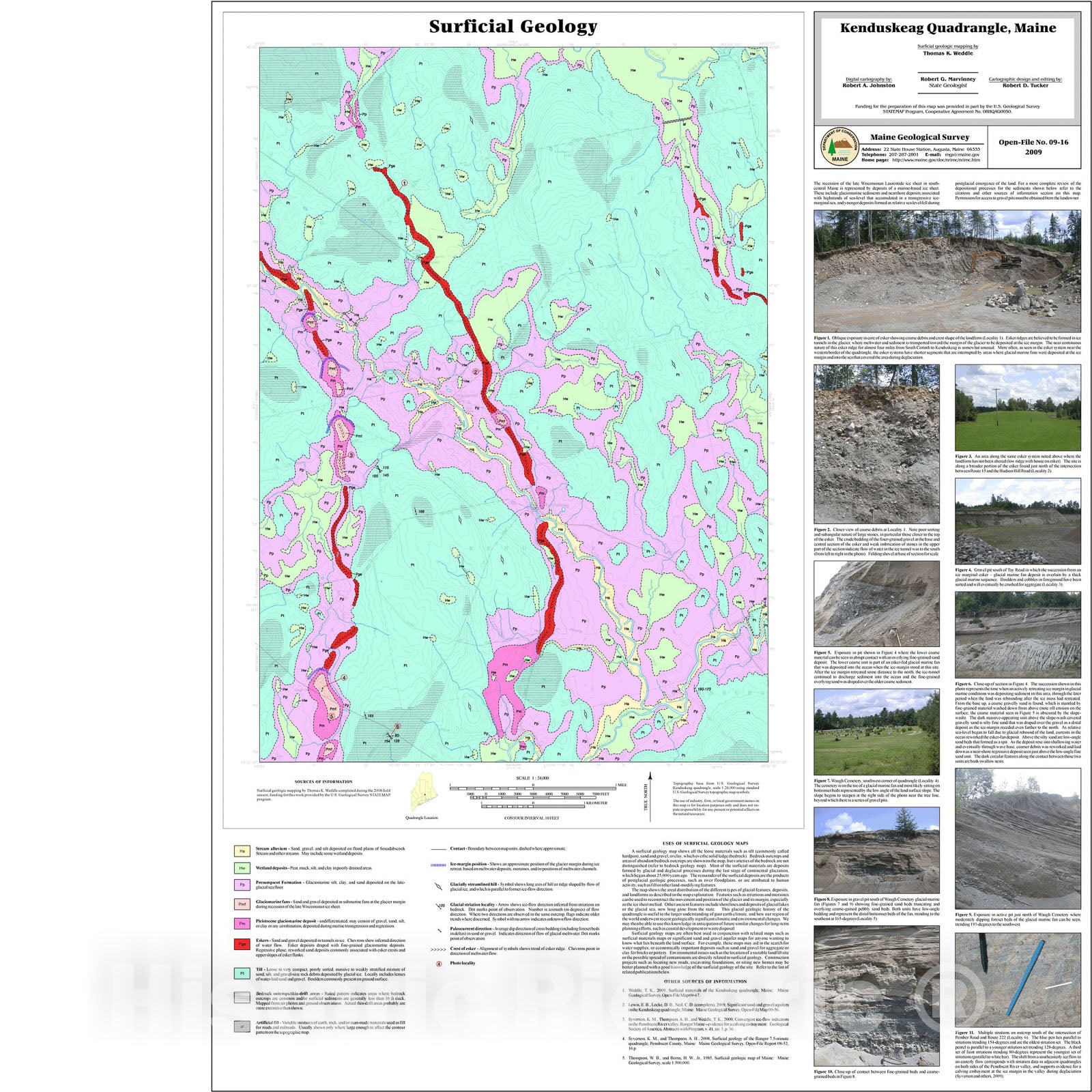 Map Surficial geology of the Kenduskeag quadrangle, Maine, scale 12 Historic Pictoric