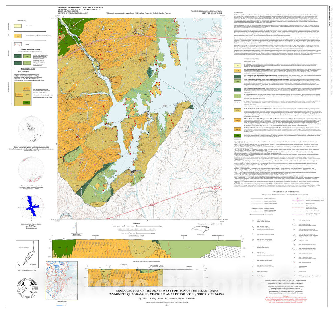 Map : Geologic map of the northwest portion of the Merry Oaks 7.5-minu ...