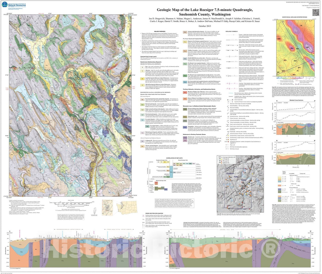 Map : Geologic map of the Lake Roesiger 7.5-minute quadrangle, Snohomi ...