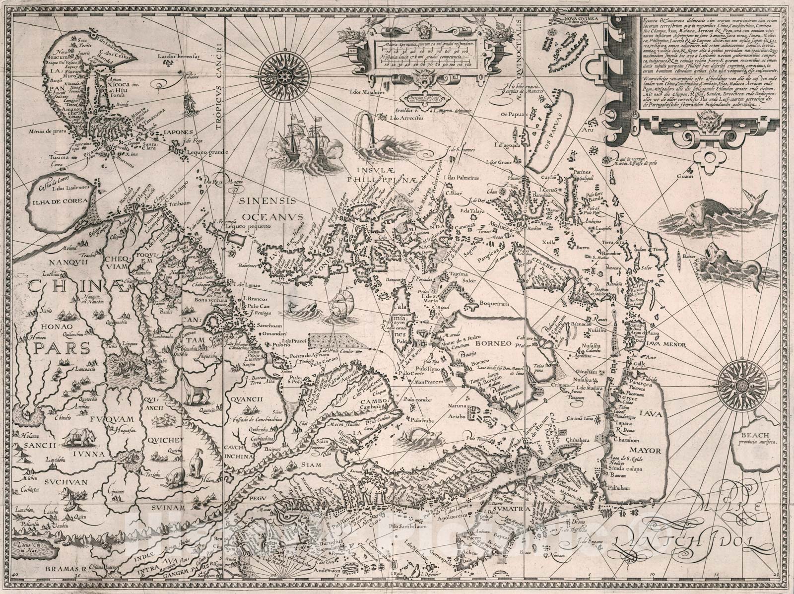 Historic Map : East Asia. Exacta & accurata delineatio ... China, Cauc ...