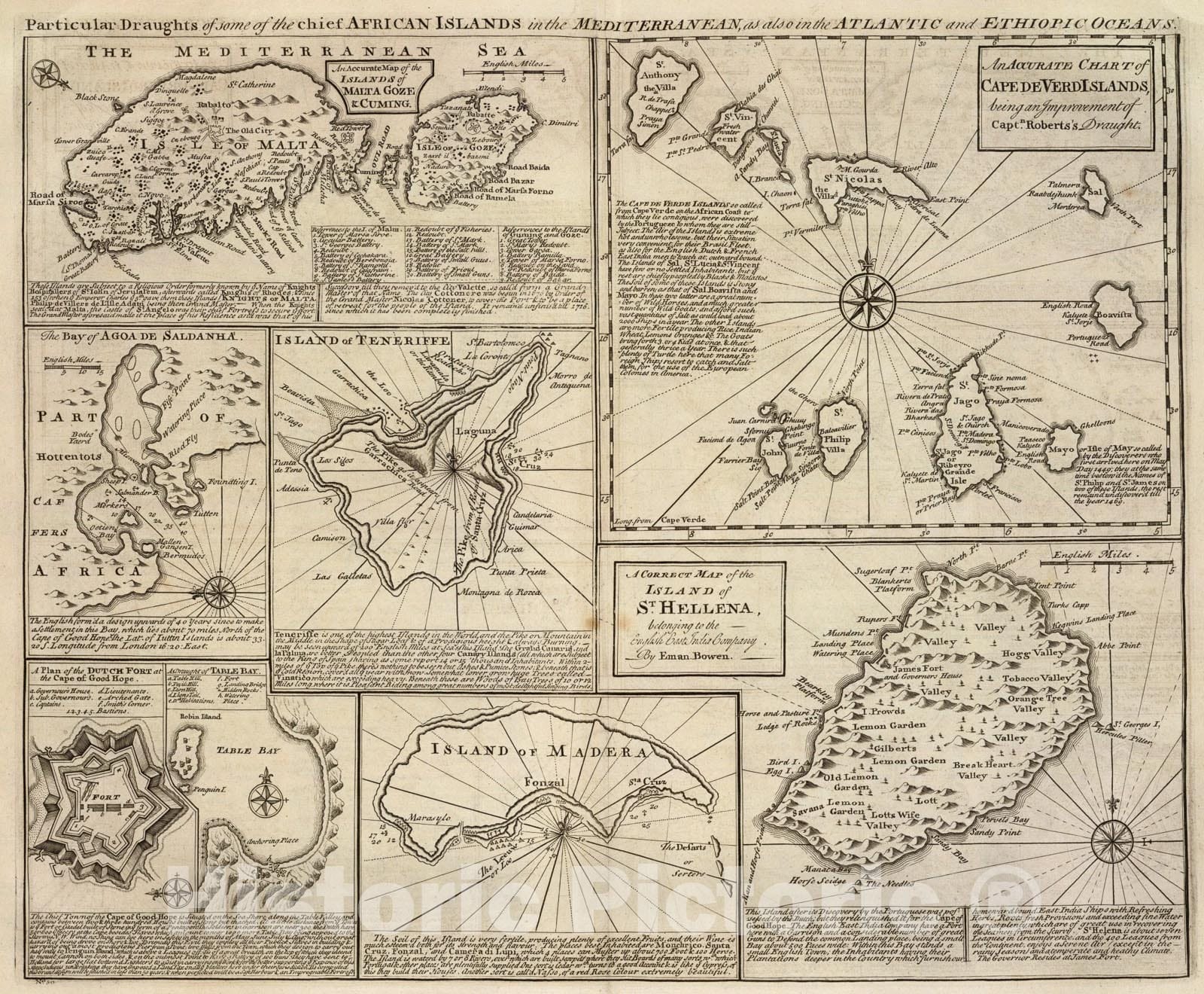 Historic Map : African Islands., 1747, Vintage Wall Art