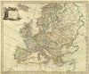 Historic Map : Europe., 1775, Vintage Wall Art