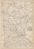 Historic Map : (Continues) Railway Distance Map of the State of Minnesota, 1934, Vintage Wall Art