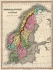 Historic Map : Denmark, Sweden, and Norway., 1824, Vintage Wall Art