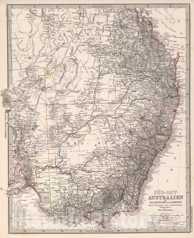 Historic Map : Sud-Ost-Australien. (Southeast Australia)., 1881, Vintage Wall Art