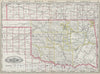 Historic Map : Indian Territory (Oklahoma), 1889, Vintage Wall Art