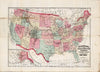 Historic Map : Indiana United States and Territories New York, 1870, Vintage Wall Art