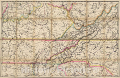 Historic Map : (Kentucky, Tennessee) Railroad Map of the United States., 1891, Vintage Wall Art