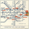 Historic Map : London Underground Diagram, 1947, Vintage Wall Art