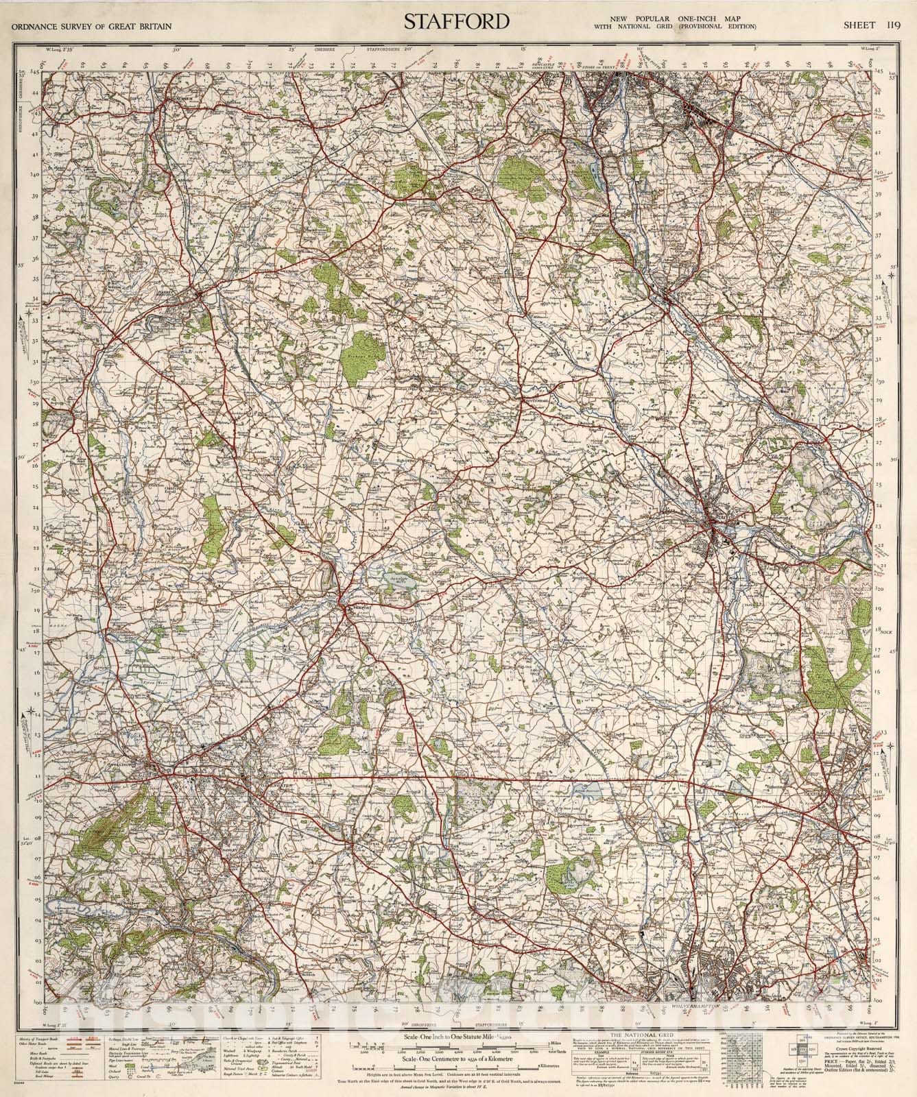 Historic Map Sheet 119 Stafford 1946 Vintage Wall Art Historic 5234895 1wmark 