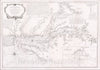Historic Map : Baye de Chesapeake en 4 Feuilles avec les Bas sonds, Passes, Entrees, Sondes et Routes, 1778, George Louis Le Rouge, Vintage Wall Art