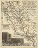 Historic Map : Central and Southern California Road Map, 1929, Elizabeth B. Sadler, Vintage Wall Art