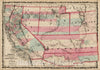 Historic Map : Johnson's California, Territories of New Mexico and Utah, 1862, , Vintage Wall Art