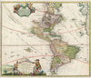 Historic Map : Totius Americae Septentrionalis et Meridionalis Novissima Representatio quam, 1720, Johann Baptist Homann, Vintage Wall Art